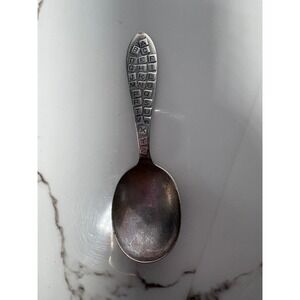 Vintage Rogers Sterling Silver Alphabet Block Baby Spoon 4 Inch Keepsake